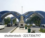 Small photo of Noida, India - OCT 16 2022: Entry gate of Noida, welcoming visitors in Noida city.