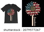 freedom sunflower t shirt... | Shutterstock .eps vector #2079577267