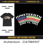 juneteenth flag june 19  1865 ... | Shutterstock .eps vector #2167884547
