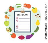 healthy eating plan. diet... | Shutterstock .eps vector #2029460414