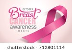breast cancer awareness month... | Shutterstock .eps vector #712801114