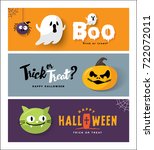 happy halloween | Shutterstock .eps vector #722072011