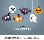 happy halloween | Shutterstock .eps vector #722072017