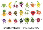 cute cartoon fruits set in flat ... | Shutterstock .eps vector #1426689227