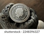 Small photo of Silver coin with Queen Niue 2 dollars 2017.