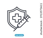 medical vaccine icon. medical... | Shutterstock .eps vector #1913573611