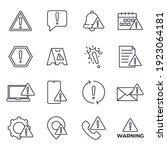 set of warning sign icon.... | Shutterstock .eps vector #1923064181