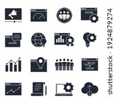 set of seo icon. search engine... | Shutterstock .eps vector #1924879274