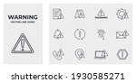 set of warning sign icon.... | Shutterstock .eps vector #1930585271
