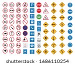 common traffic sign icon set... | Shutterstock .eps vector #1686110254