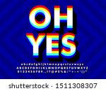 3d overprint font text effect | Shutterstock .eps vector #1511308307