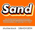 retro text effect with orange... | Shutterstock .eps vector #1864241854