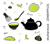 vector doodle  tea ceremony set.... | Shutterstock .eps vector #2048499131