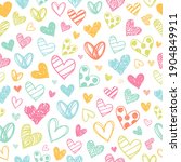 Colorful Heart Doodles Love...