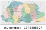 map of bhutan | Shutterstock .eps vector #1343588927