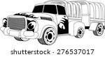 black and white illustration of ... | Shutterstock . vector #276537017
