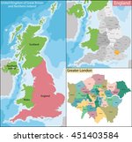 map of greater london | Shutterstock .eps vector #451403584