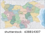 map of bulgaria | Shutterstock .eps vector #638814307