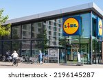 Small photo of Amersfoort, Netherlands, August 30, 2022; LIDL supermarket and logo in a residential area in Amersfoort. Lidl is the a supermarket chain in Europe.