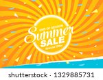 summer sale banner layout... | Shutterstock .eps vector #1329885731
