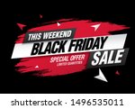 black friday sale banner layout ... | Shutterstock .eps vector #1496535011