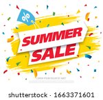 summer sale banner layout... | Shutterstock .eps vector #1663371601