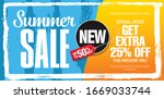 summer sale banner layout... | Shutterstock .eps vector #1669033744