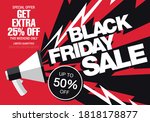 black friday sale banner layout ... | Shutterstock .eps vector #1818178877