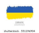 flag of ukraine  brush stroke... | Shutterstock .eps vector #551196904