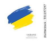 flag of ukraine  brush stroke... | Shutterstock .eps vector #551197297