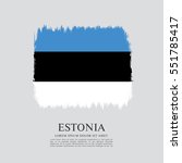 flag of estonia  brush stroke... | Shutterstock .eps vector #551785417