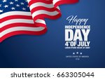 fourth of july independence day.... | Shutterstock .eps vector #663305044