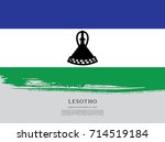 flag of lesotho | Shutterstock .eps vector #714519184