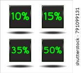 square buttons with percentages ... | Shutterstock .eps vector #791099131