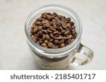 Small photo of Arabica coffee beans, light roasted, unsorted, ungraded
