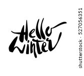 hello winter lettering... | Shutterstock .eps vector #527056351