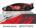 sport car decal wrap design... | Shutterstock .eps vector #1891973494