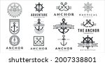 Set Of Nautical Or Marine Logo...