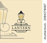 Lantern Logo Vintage Vector...