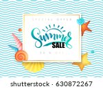 vector hand lettering summer... | Shutterstock .eps vector #630872267