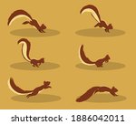 Animal run cycle. Squirrel sprites ready for animation