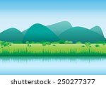 vector upcountry landscape... | Shutterstock .eps vector #250277377