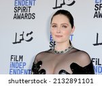 Small photo of Amy Forsyth at the 2022 Film Independent Spirit Awards held in Santa Monica, USA on March 6, 2022.