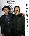 Small photo of Flea and Anthony Kiedis of Red Hot Chili Peppers at the 3rd Annual Hullabaloo to benefit the Silverlake Conservatory of Music held at the Henry Ford Music Box Theater in Hollywood, USA on May 5, 2007.