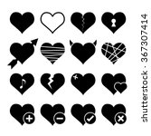 abstract hearth icon set.... | Shutterstock .eps vector #367307414