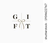 gift logo template vector. gift ... | Shutterstock .eps vector #1934622767