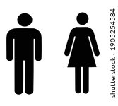 man and woman icon flat vector... | Shutterstock .eps vector #1905254584