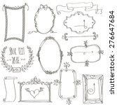 hand drawn doodles and frames. | Shutterstock .eps vector #276647684