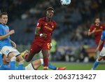 Small photo of ROME, Italy - 24.10.2021: TAMMY ABRAHAM (AS ROMA) in action during the Italian Serie A football match between AS ROMA VS SSC NAPOLI at Olympic stadium in Rome.