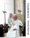 Small photo of ROME, Italy - 31.12.2022: (ARCHIVE IMAGE) Joseph Ratzinger,Pope Benedict XVI during audiences in Vatican in Rome. Pope Benedict XVI died at 9.35 am on December 31, 2022 at Mater Ecclesiae in Vatican.